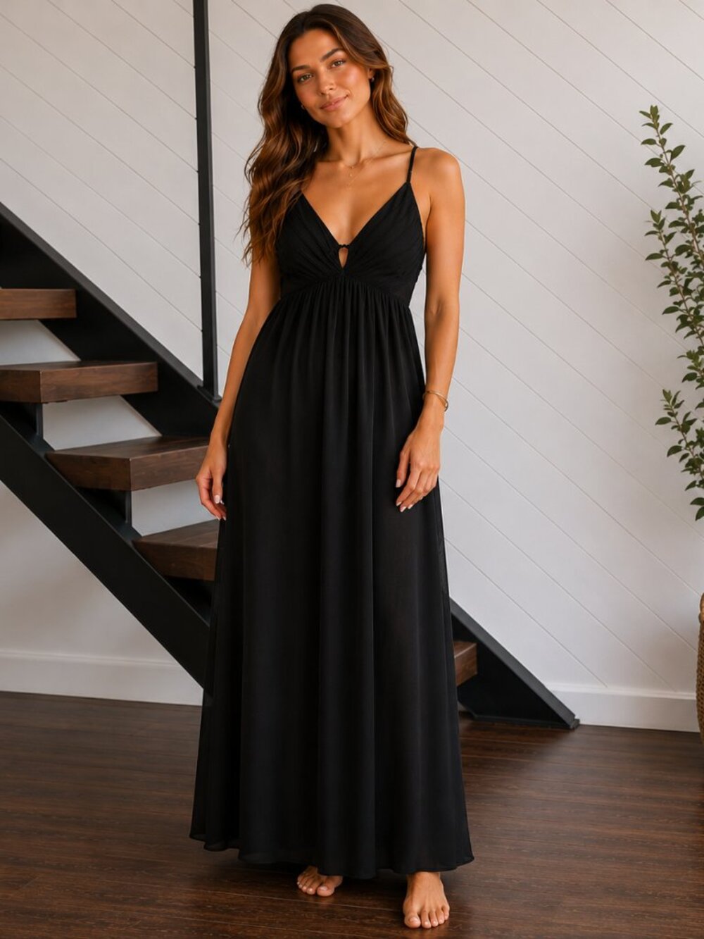 H&M Black Maxi Dress | Size XS